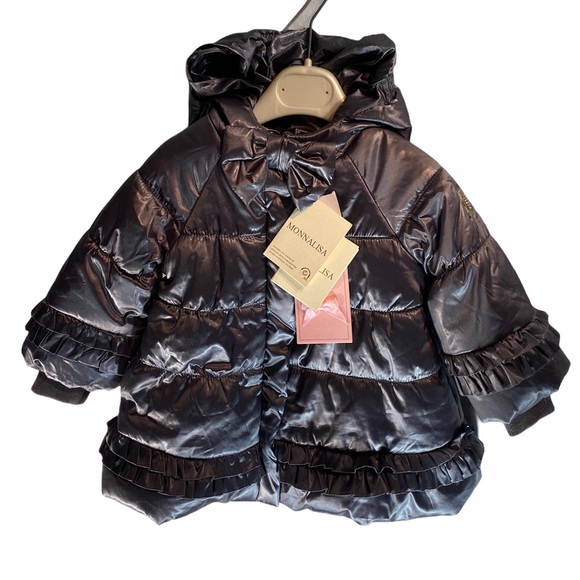 MONNALISA**Silver Baby Girl Coat**6 Mo. $435 - Picture 2 of 6